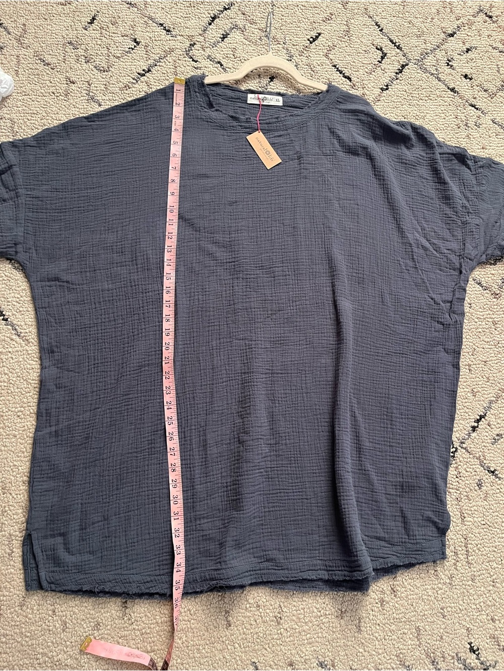 Natural Life NWT Size XL Cotton Gauze Lightweight Popover Tunic Comfort Cozy - Picture 6 of 6
